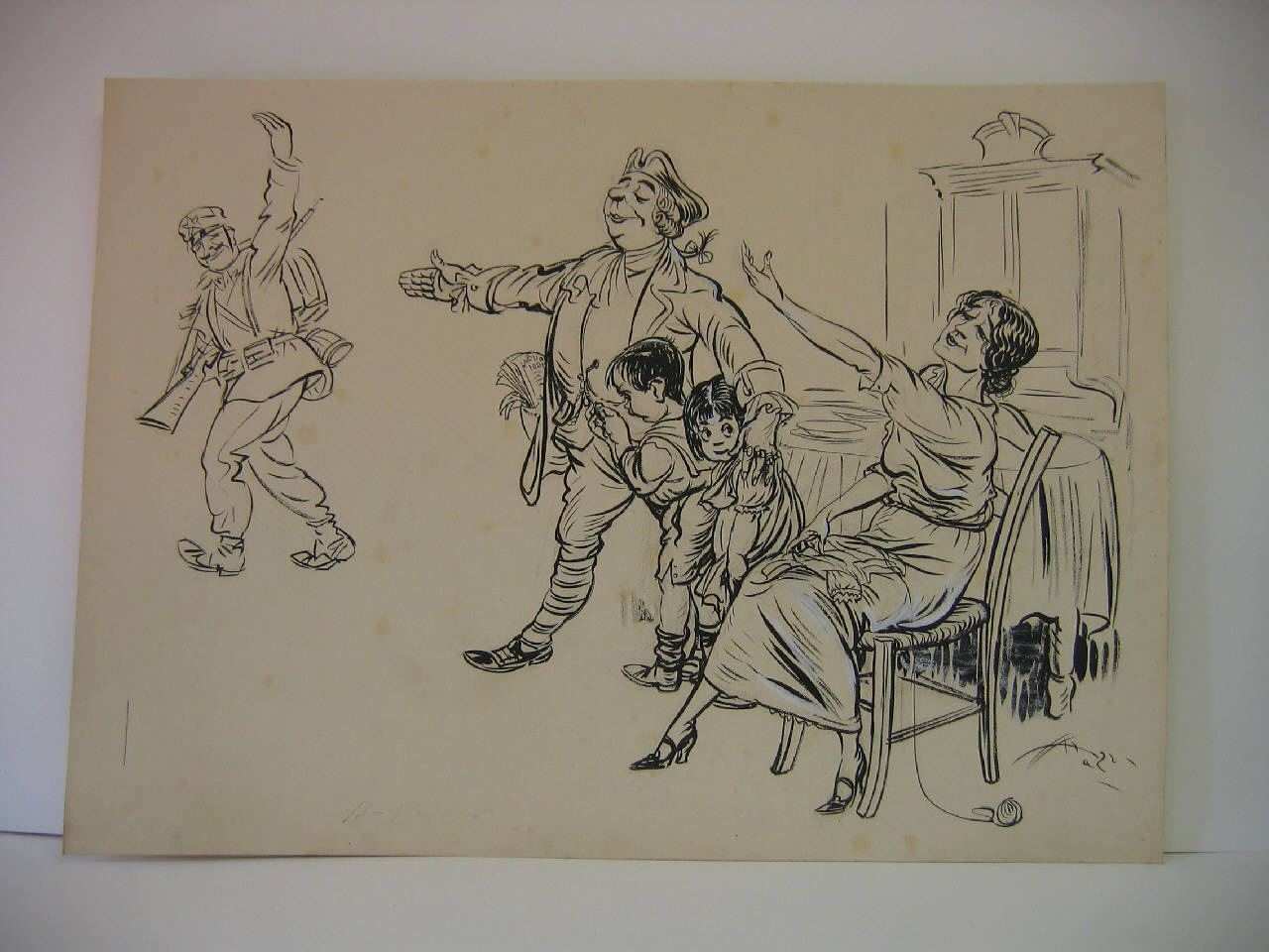 LA SOTTOSCRIZIONE. (disegno) di Mazza, Aldo (1915/06/13 - )