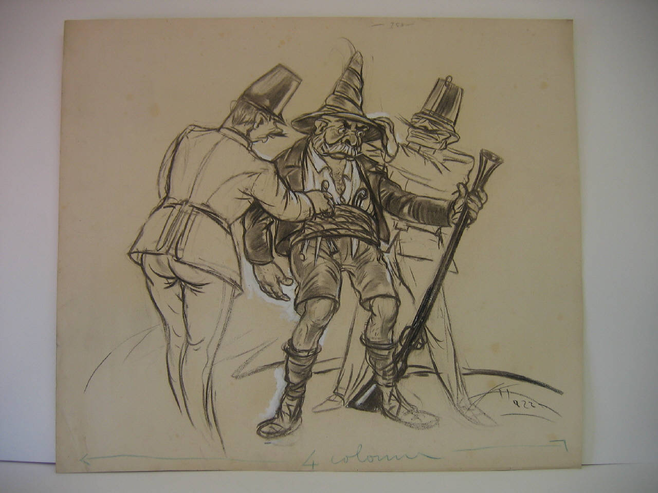 IL BRIGANTAGGIO AUSTRIACO NEI PAESI REDENTI. (disegno) di Mazza, Aldo (1915/06/20 - )