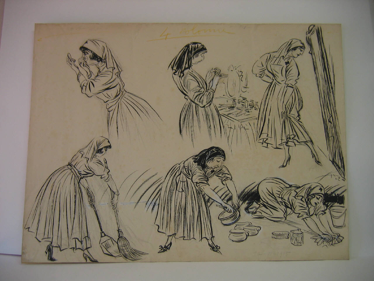 LE DAME INFERMIERE. (disegno) di Mazza, Aldo (1915/06/14 - )