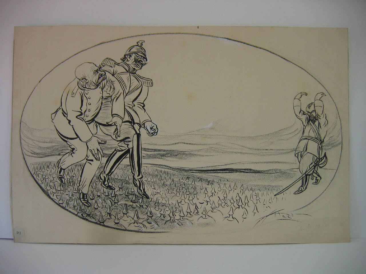 LA MARCIA SU PIETROGRADO. (disegno) di Mazza, Aldo (1915/07/04 - )