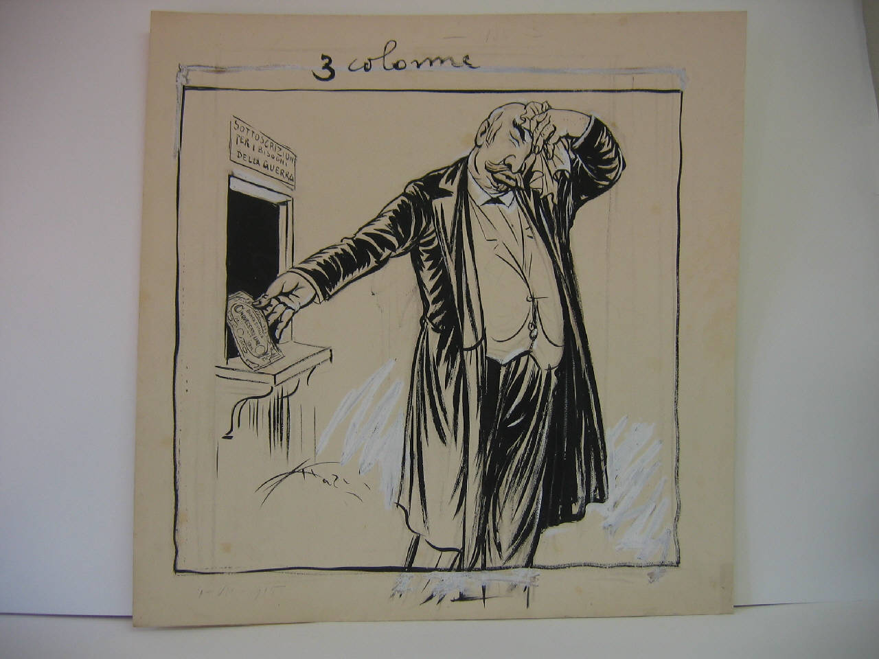 LE 500 LIRE DI GIOLITTI. (disegno) di Mazza, Aldo (1915/07/04 - )