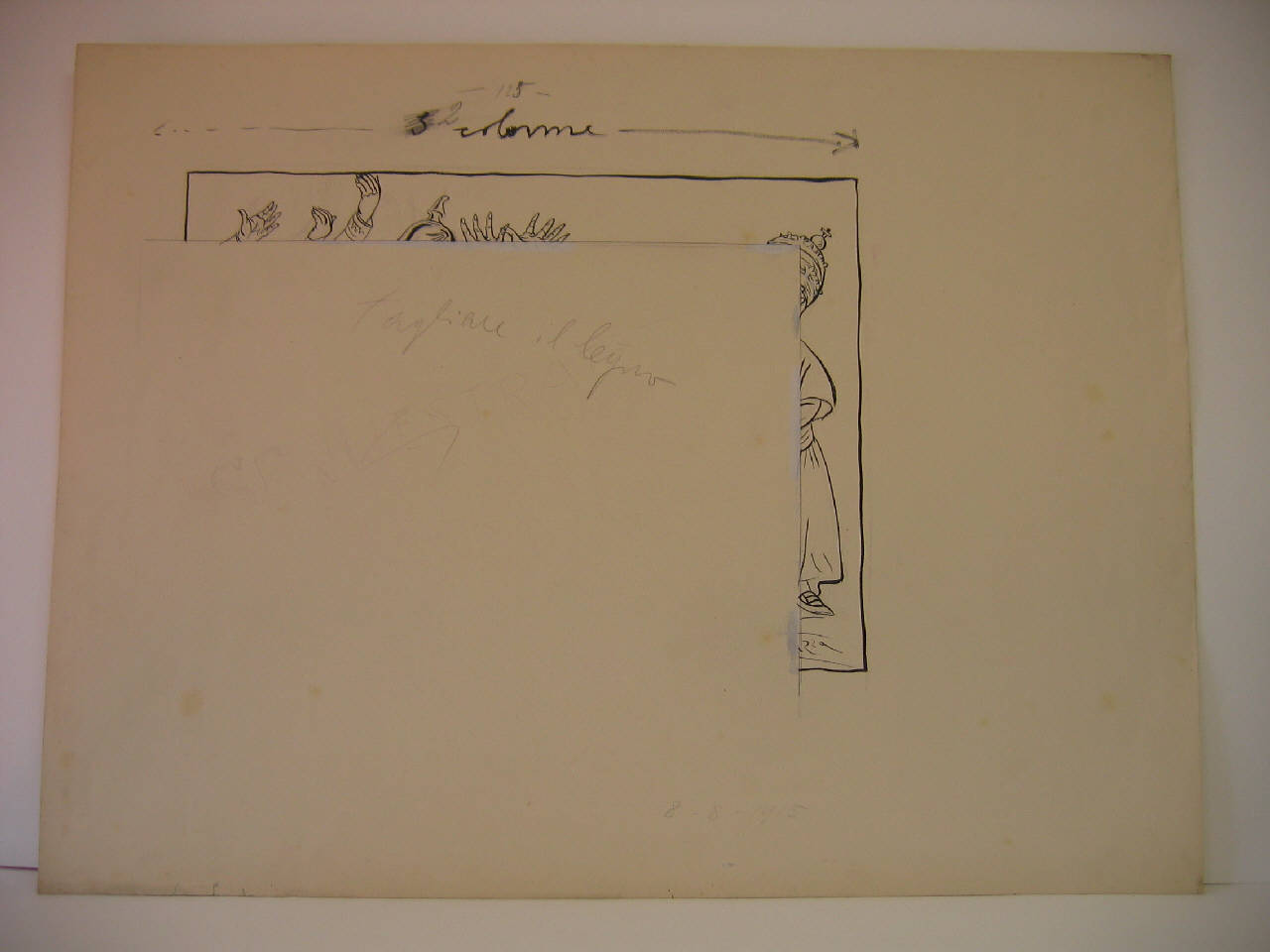 EFFETTI DELLA CIRCOLARE DI S.S. PER LA PACE. (disegno) di Mazza, Aldo (1915/08/08 - )