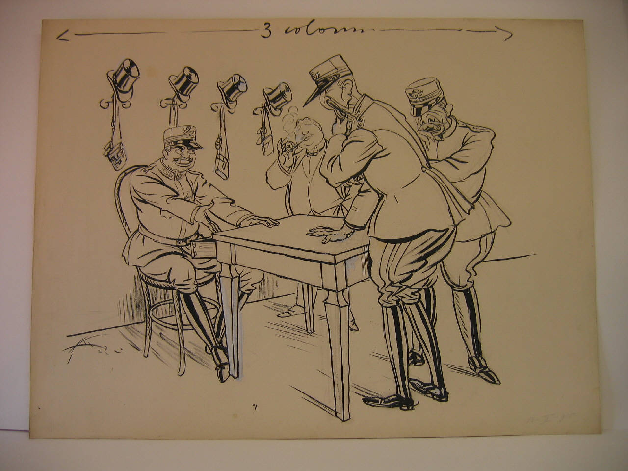 LE CORSE E LA GUERRA. (disegno) di Mazza, Aldo (1915/09/12 - )