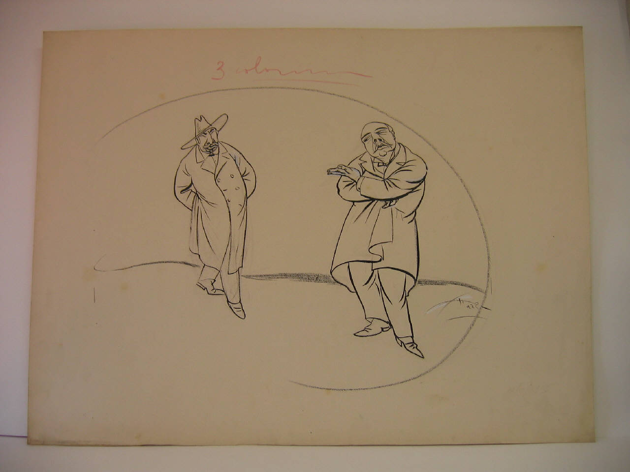 L'UOMO DI BARDONECCHIA. (disegno) di Mazza, Aldo (1915/09/19 - )