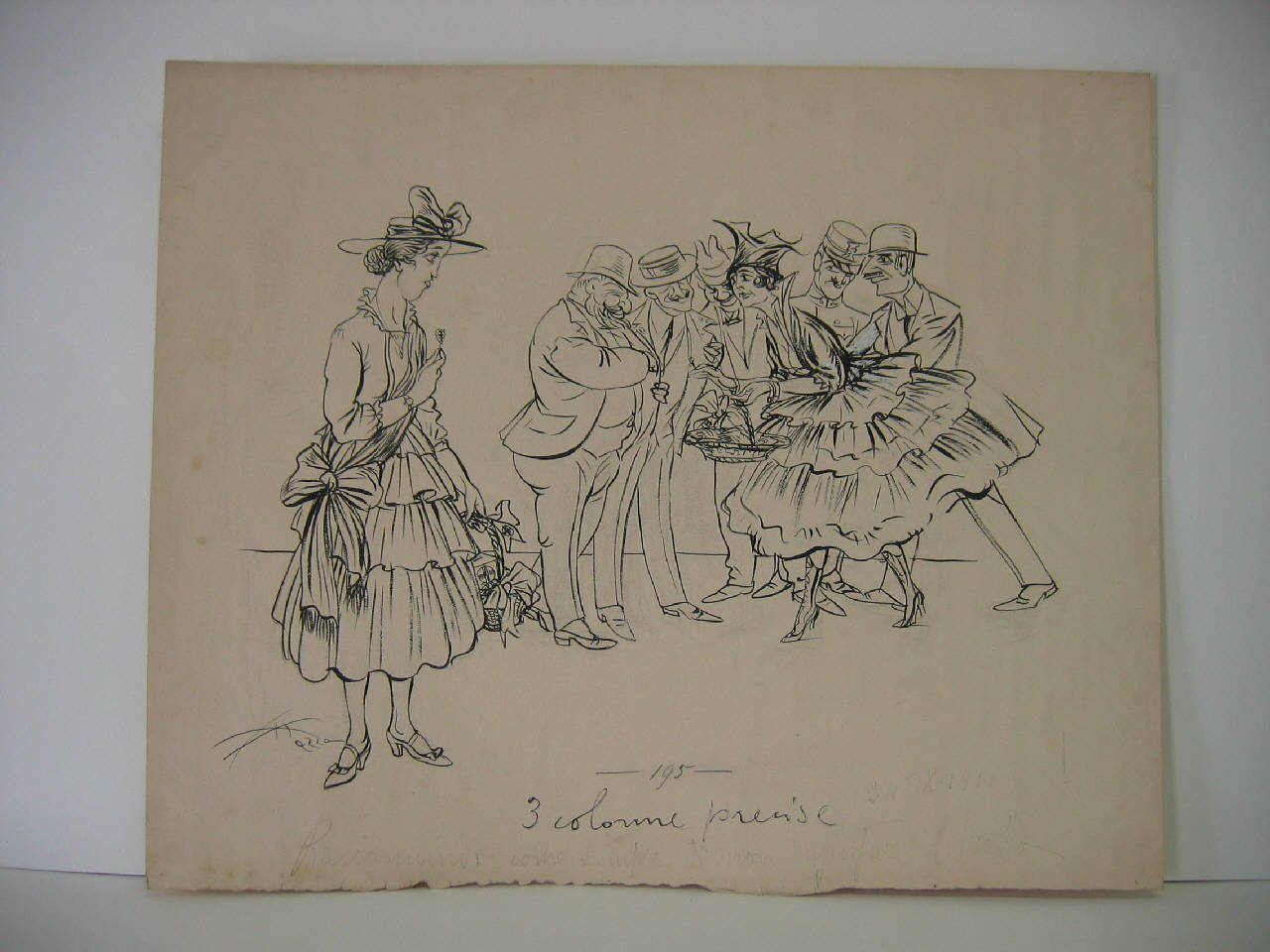 LO SPACCIO DEI DISTINTIVI PATRIOTTICI. (disegno) di Mazza, Aldo (1916/09/24 - )