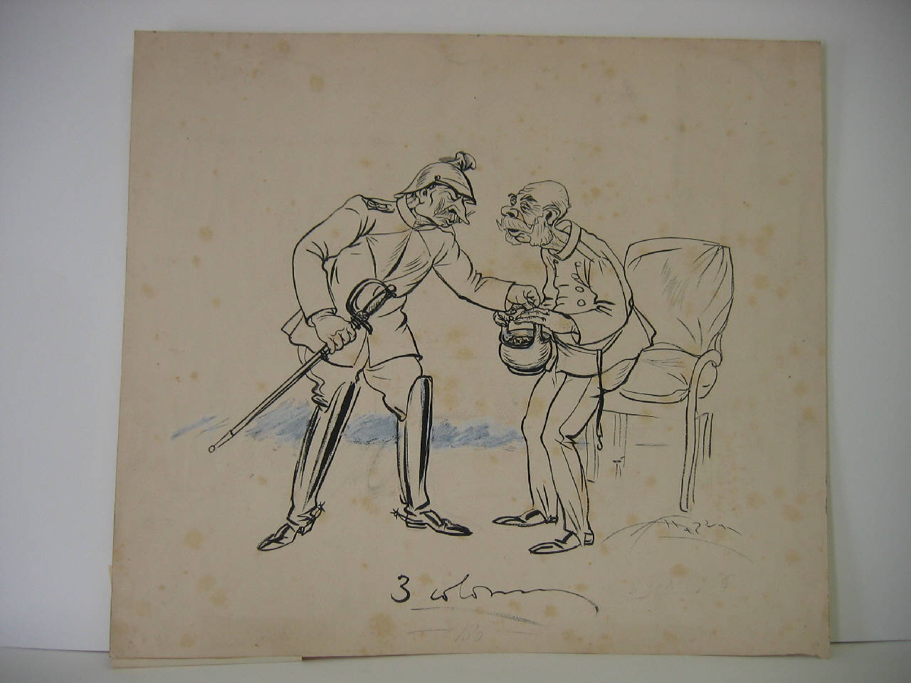 CECCO BEPPE CEDE IL COMANDO DELL'ESERCITO. (disegno) di Mazza, Aldo (1916/10/29 - )
