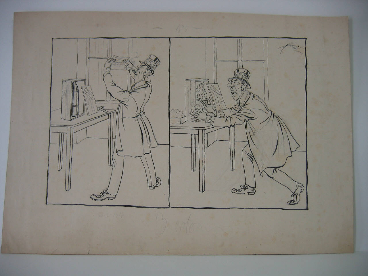 ESPORTAZIONI AMERICANE. (disegno) di Mazza, Aldo (1917/01/28 - )