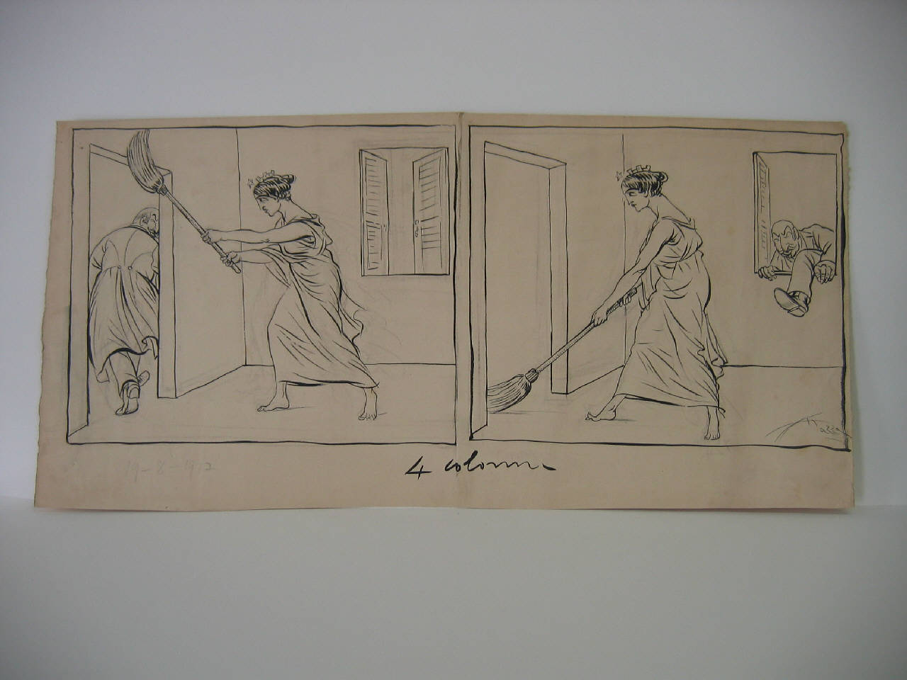 L'INGOMBRANTE. (disegno) di Mazza, Aldo (1917/08/19 - )