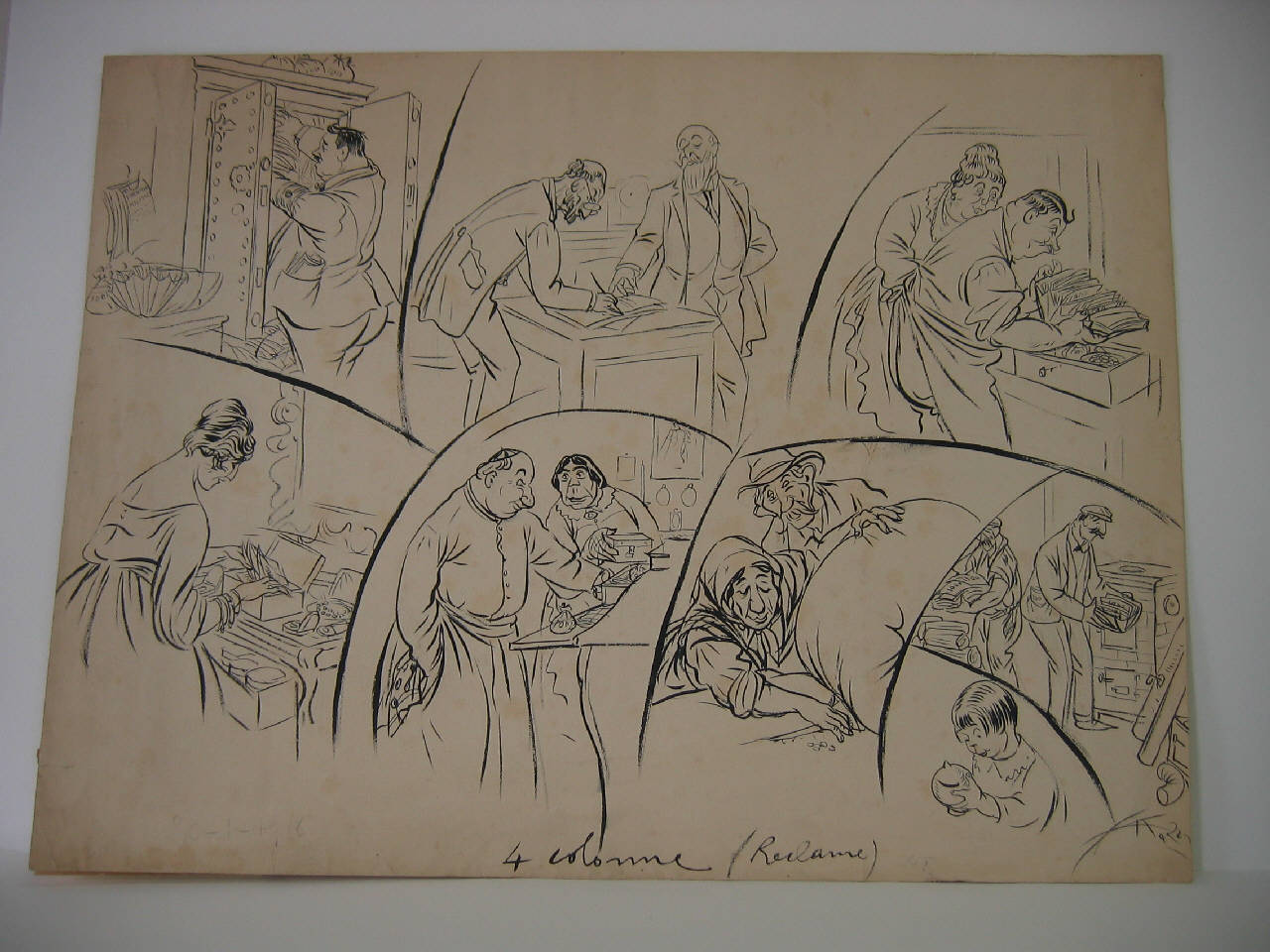 FUORI I DENARI. (disegno) di Mazza, Aldo (1918/01/20 - )
