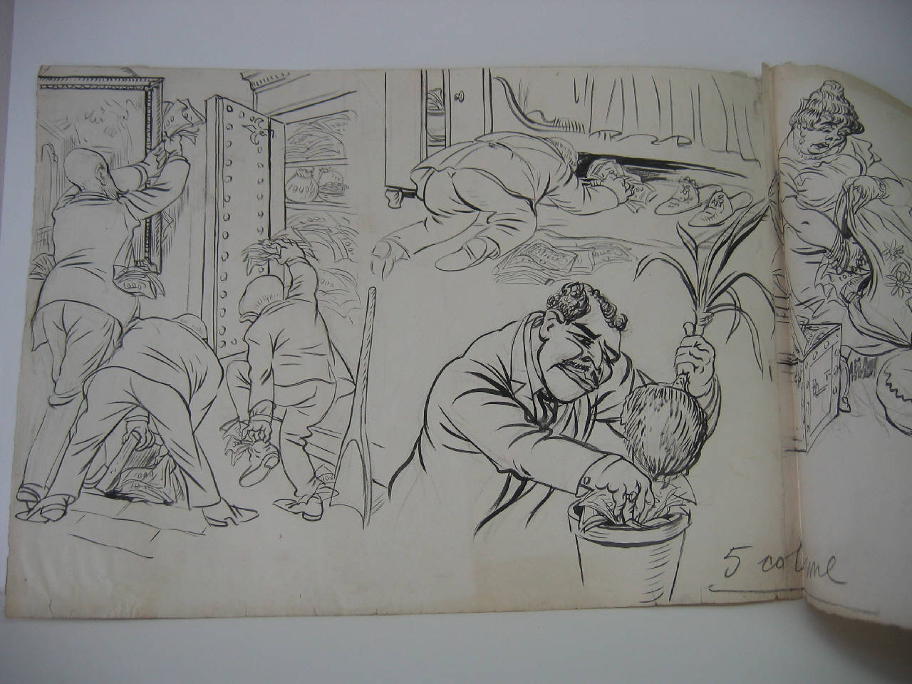IL PRESTITO FORZOSO. (disegno) di Mazza, Aldo (1919/08/24 - )