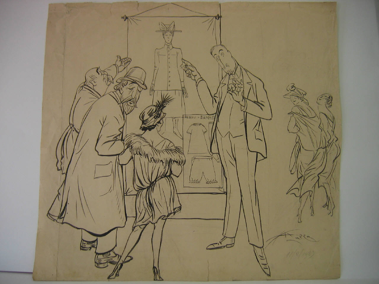 LA CAMPAGNA CONTRO L'IMMORALITA'. (disegno) di Mazza, Aldo (1923/02/18 - )