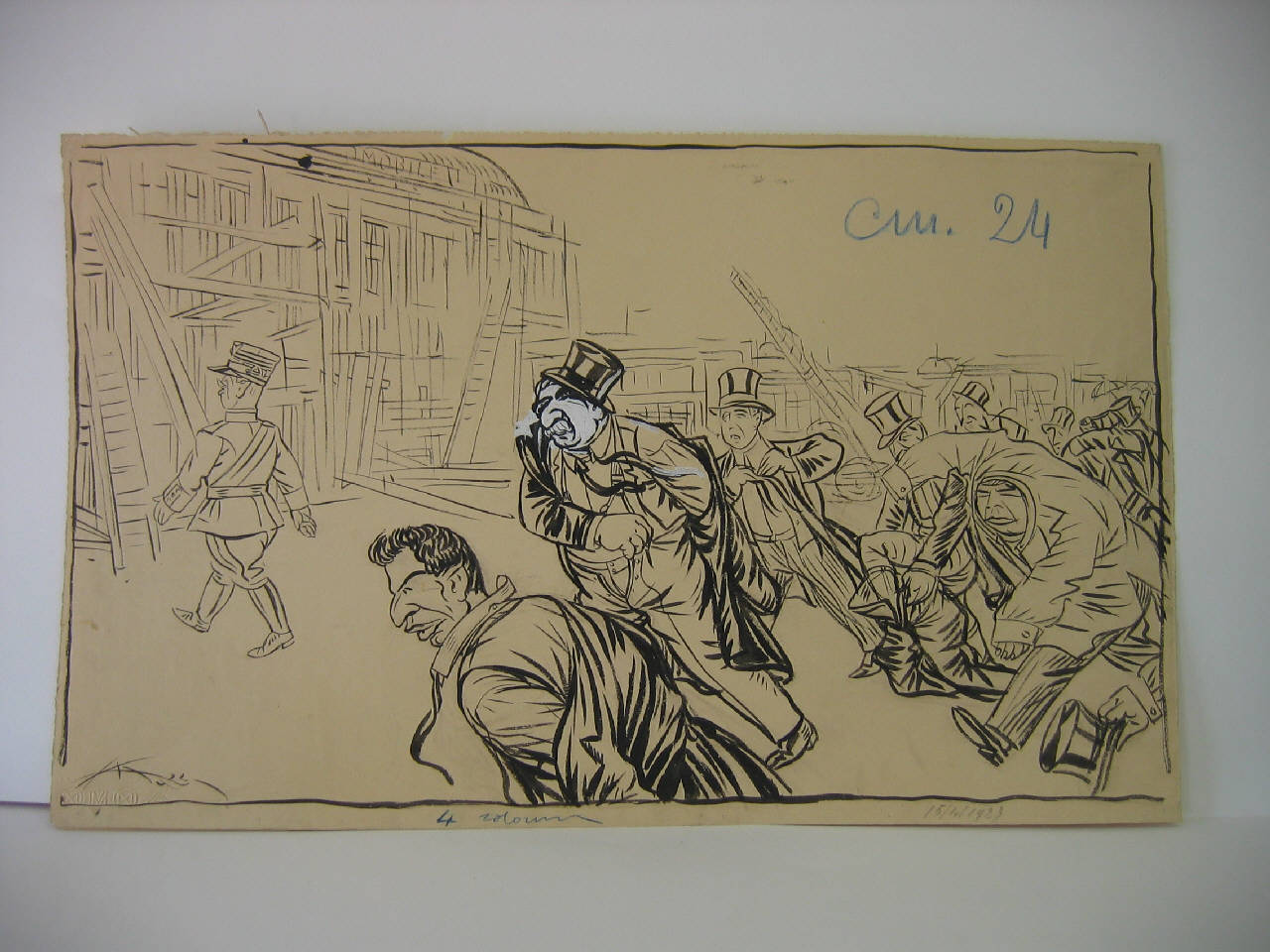 L'INAUGURAZIONE DELLA FIERA (O QUASI). (disegno) di Mazza, Aldo (1923/04/15 - )