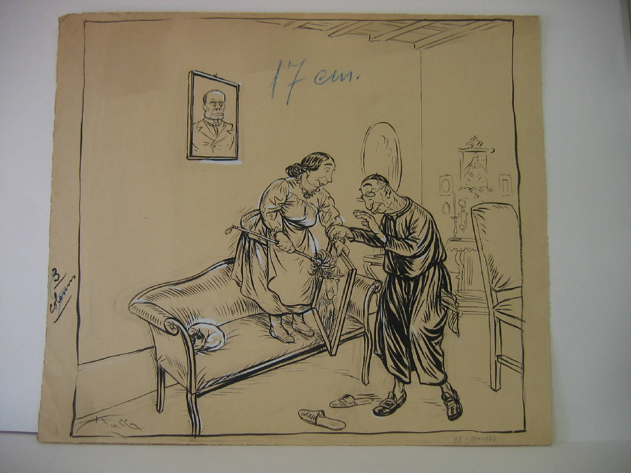 RIPERCUSSIONI DEL CONGRESSO DI TORINO. (disegno) di Mazza, Aldo (1923/04/22 - )