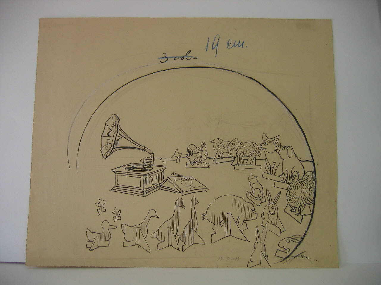 GLI ANIMALI DA CORTILE A MONTECITORIO. (disegno) di Mazza, Aldo (1923/05/13 - )