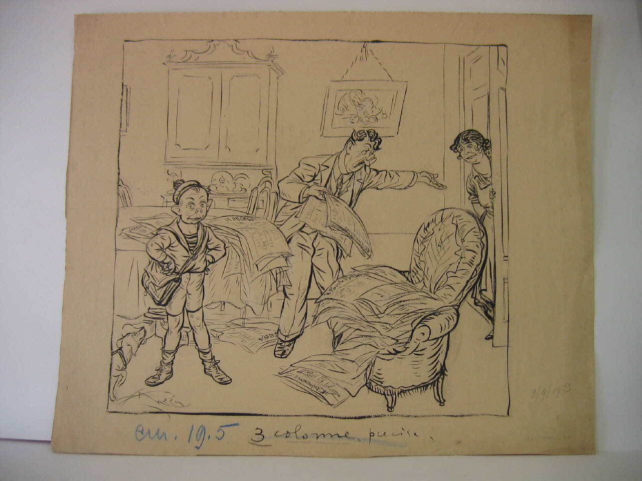 LA RIFORMA SCOLASTICA. (disegno) di Mazza, Aldo (1923/09/02 - )