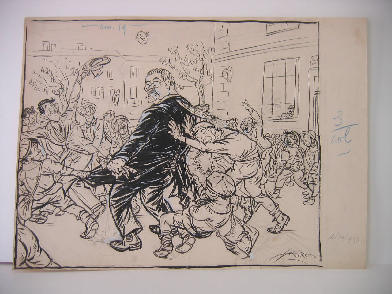 S.E. GENTILE ALLA SESSIONE D'OTTOBRE. (disegno) di Mazza, Aldo (1923/10/14 - )