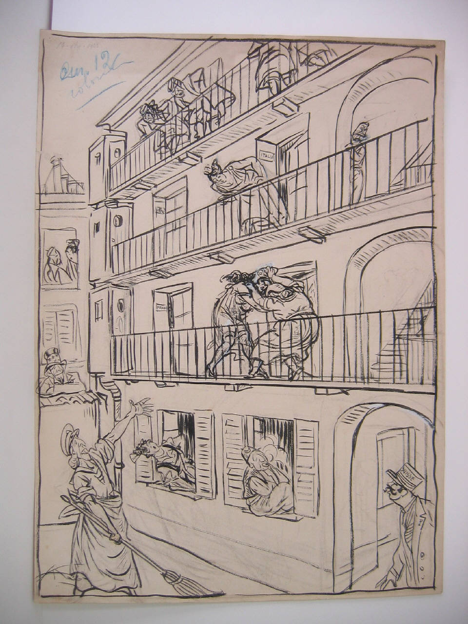 LE DISTURBATRICI DELL'EUROPA. (disegno) di Mazza, Aldo (1923/10/14 - )