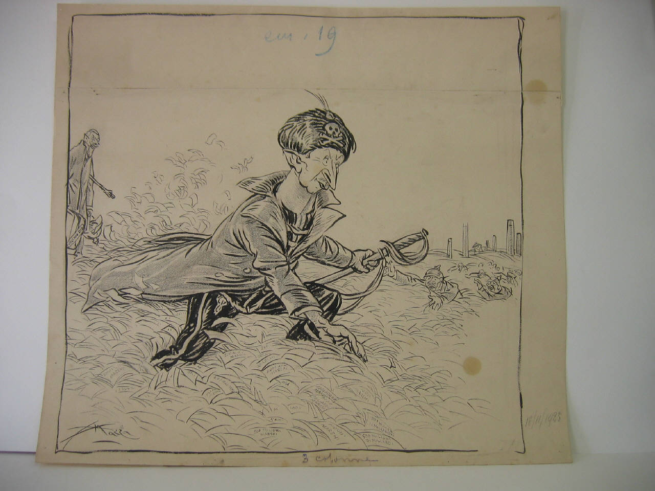 IL RIMPATRIO DEL KRONPRINZ. (disegno) di Mazza, Aldo (1923/11/18 - )