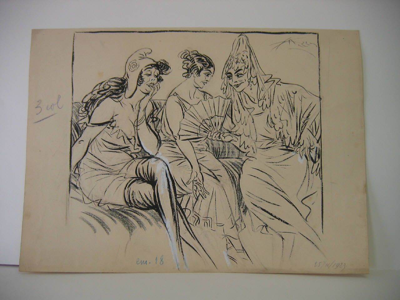 LE TRE SORELLE. (disegno) di Mazza, Aldo (1923/11/25 - )