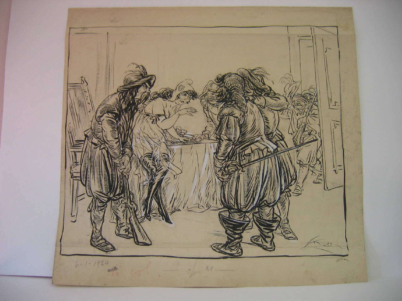 I PRESTITI FRANCESI. (disegno) di Mazza, Aldo (1924/01/06 - )