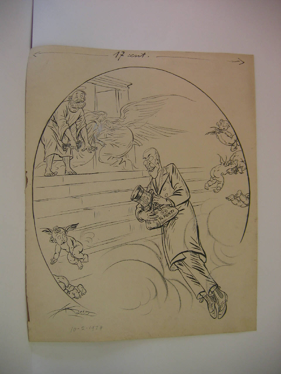 WILSON IN PARADISO. (disegno) di Mazza, Aldo (1924/02/10 - )