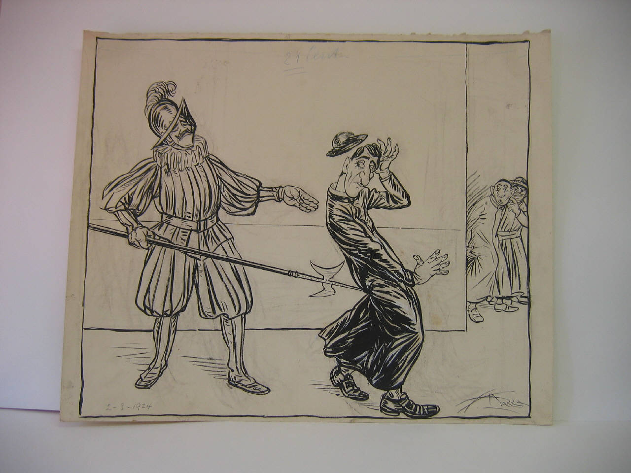 IL VATICANO E I PRETI POLITICANTI. (disegno) di Mazza, Aldo (1924/03/02 - )