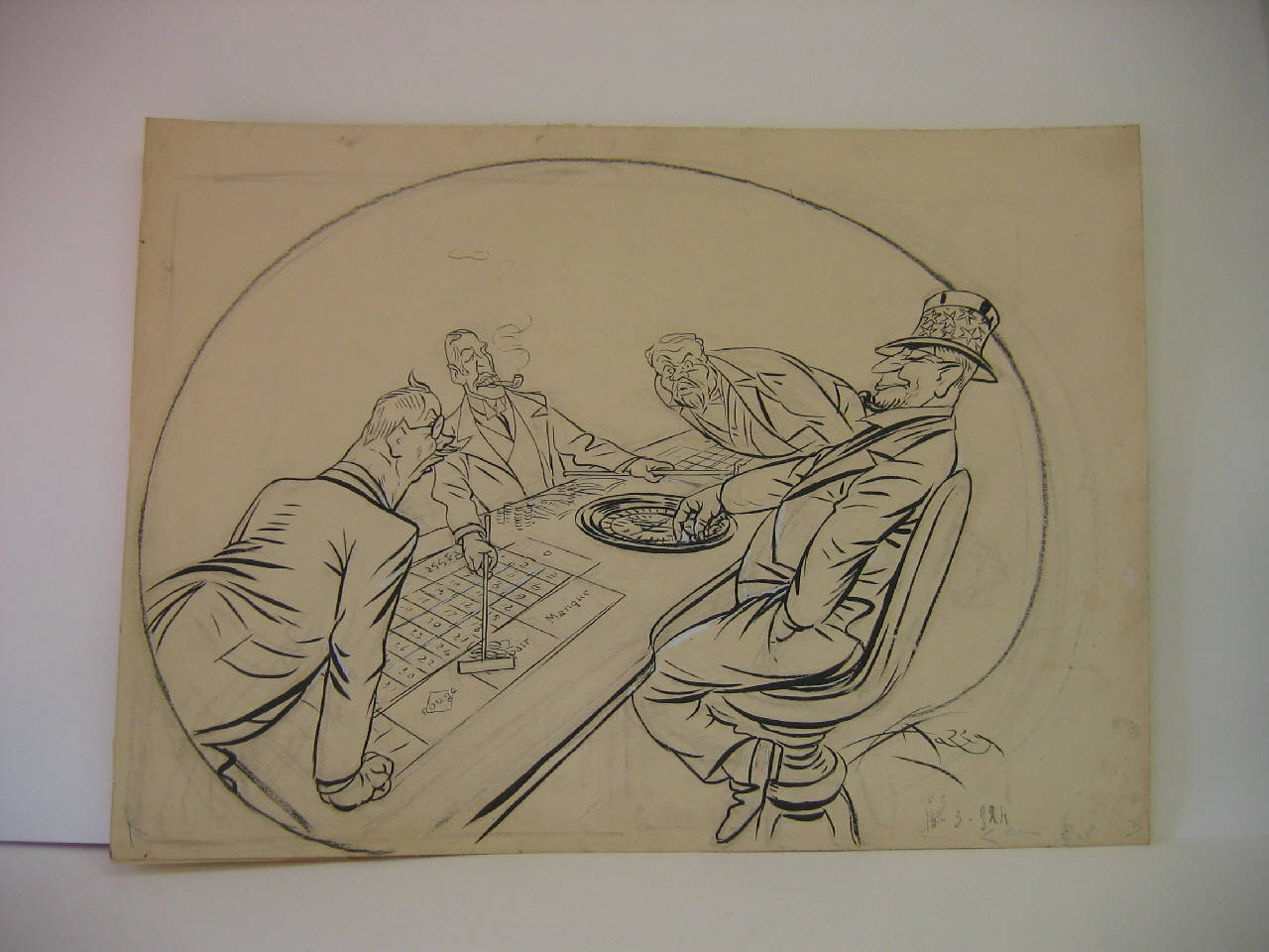 LA LOTTA FRANCO-TDESCA PER I CAMBI. (disegno) di Mazza, Aldo (1924/03/23 - )