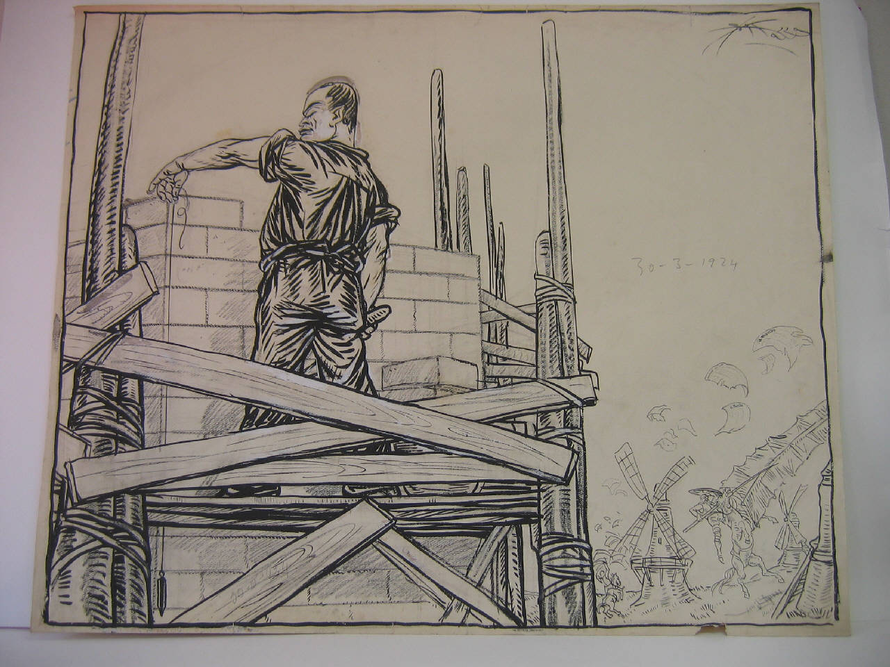 MUSSOLINI E I VARII AMENDOLA. (disegno) di Mazza, Aldo (1924/03/30 - )