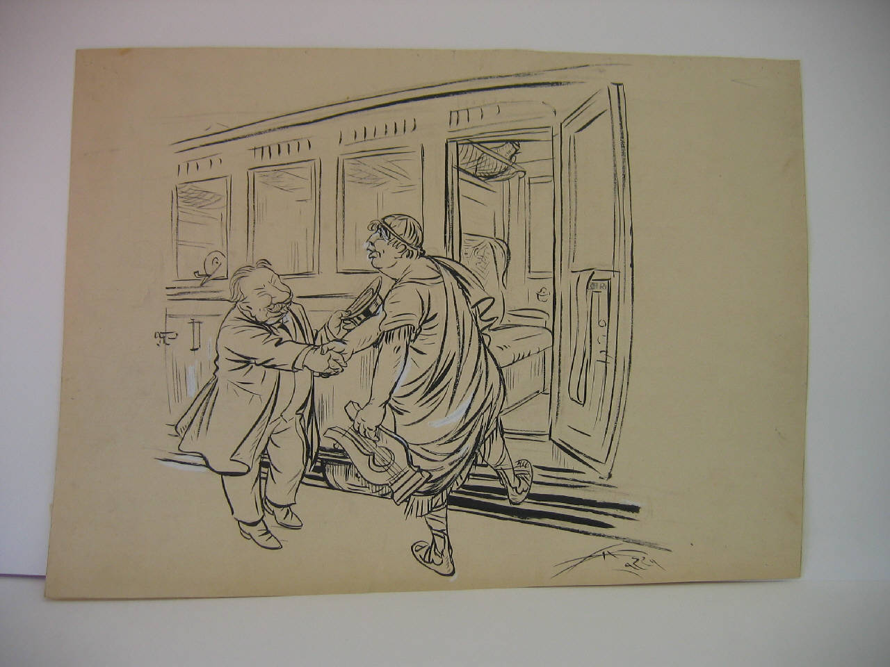 LE DUE CORSE ESTERNE. (disegno) di Mazza, Aldo (1924/05/11 - )