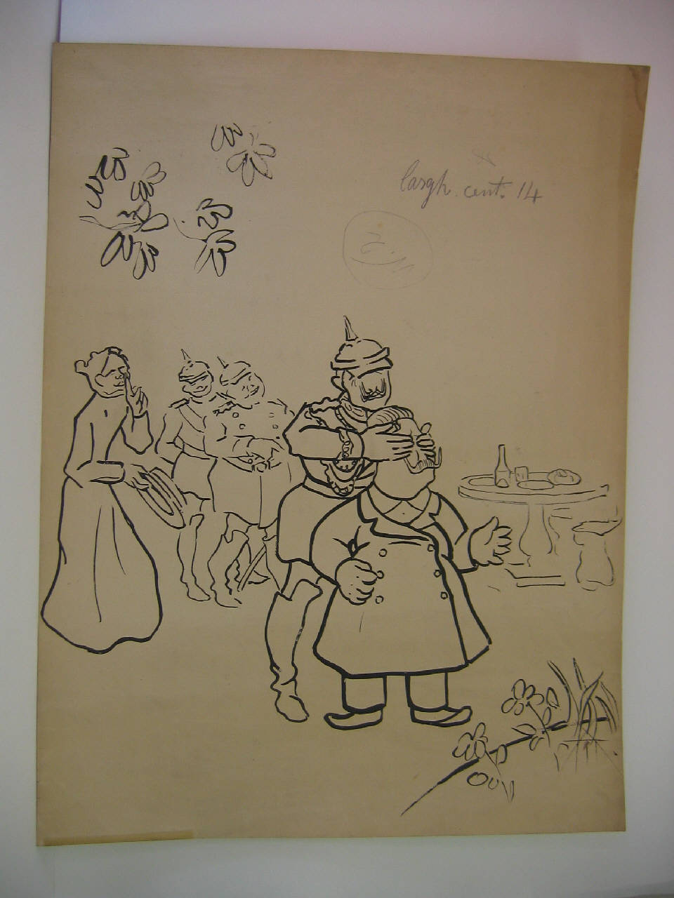 LEONCAVALLO A BERLINO- IL RICEVIMENTO UFFICIALE (Dal Berliner Secoliner Tageblat). (disegno) di Mazza, Aldo (1924/06/05 - )