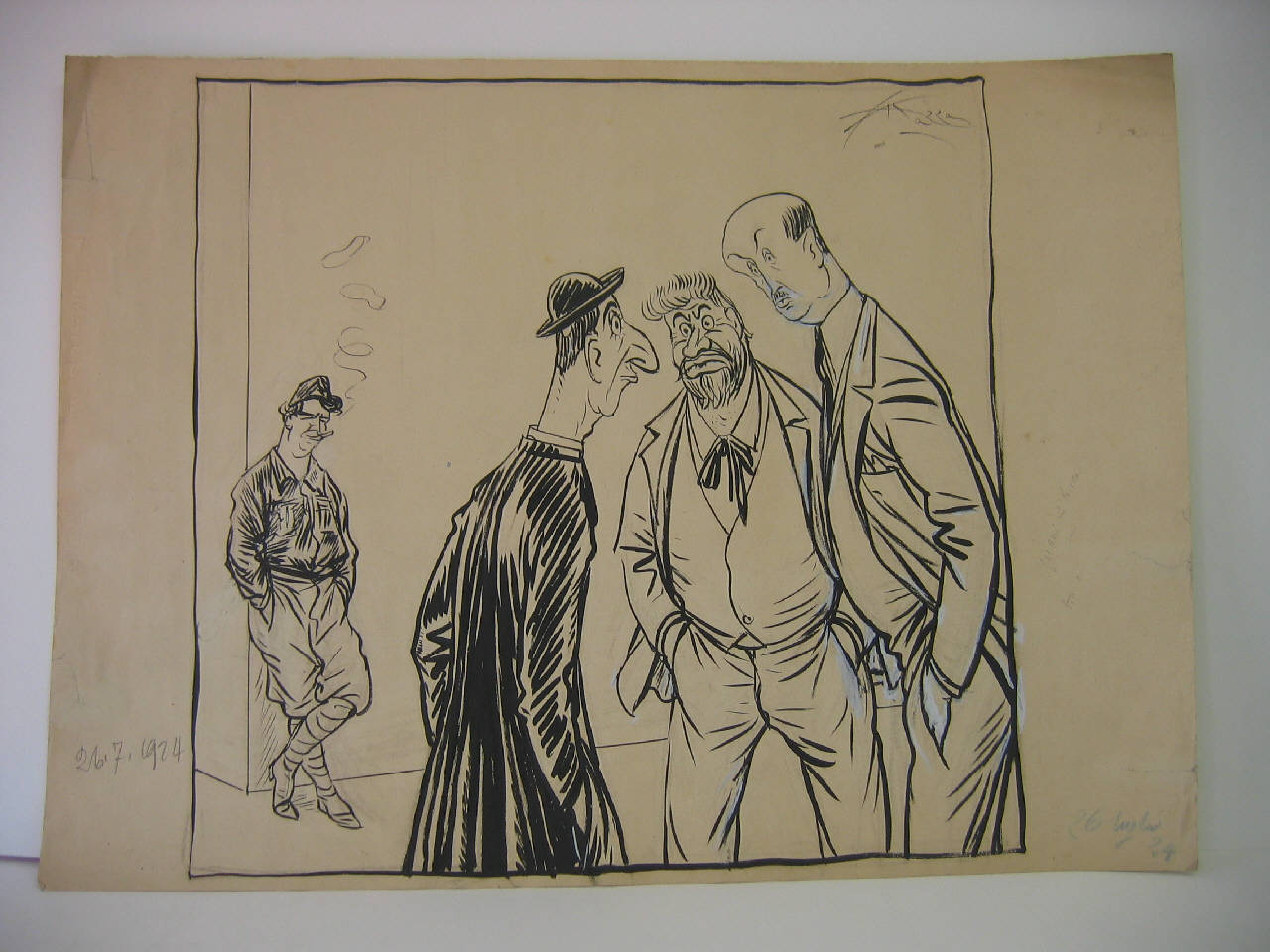 MANI IN TASCA. (disegno) di Mazza, Aldo (1924/07/26 - )