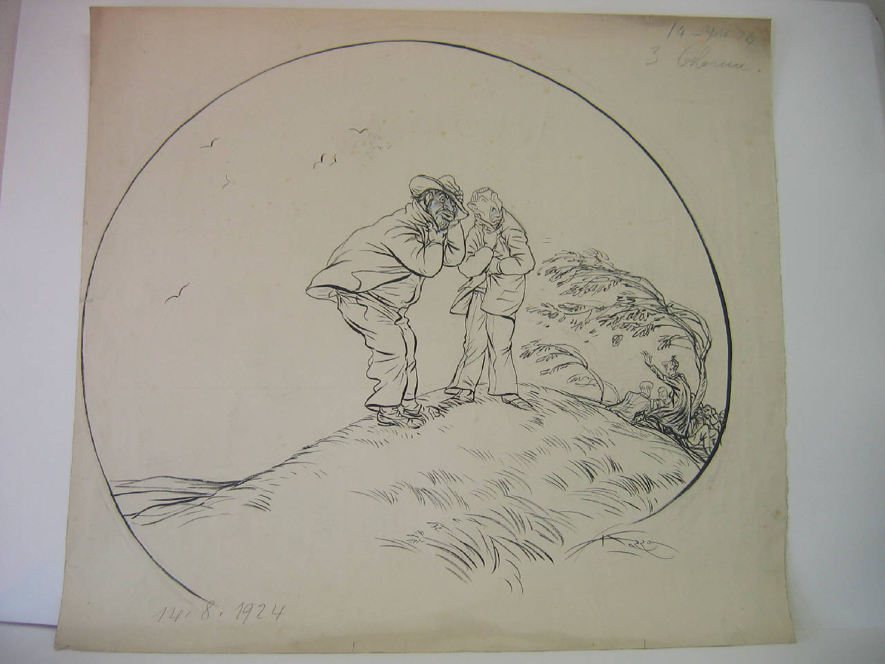 FERRAGOSTO SULL'AVENTINO. (disegno) di Mazza, Aldo (1924/08/14 - )