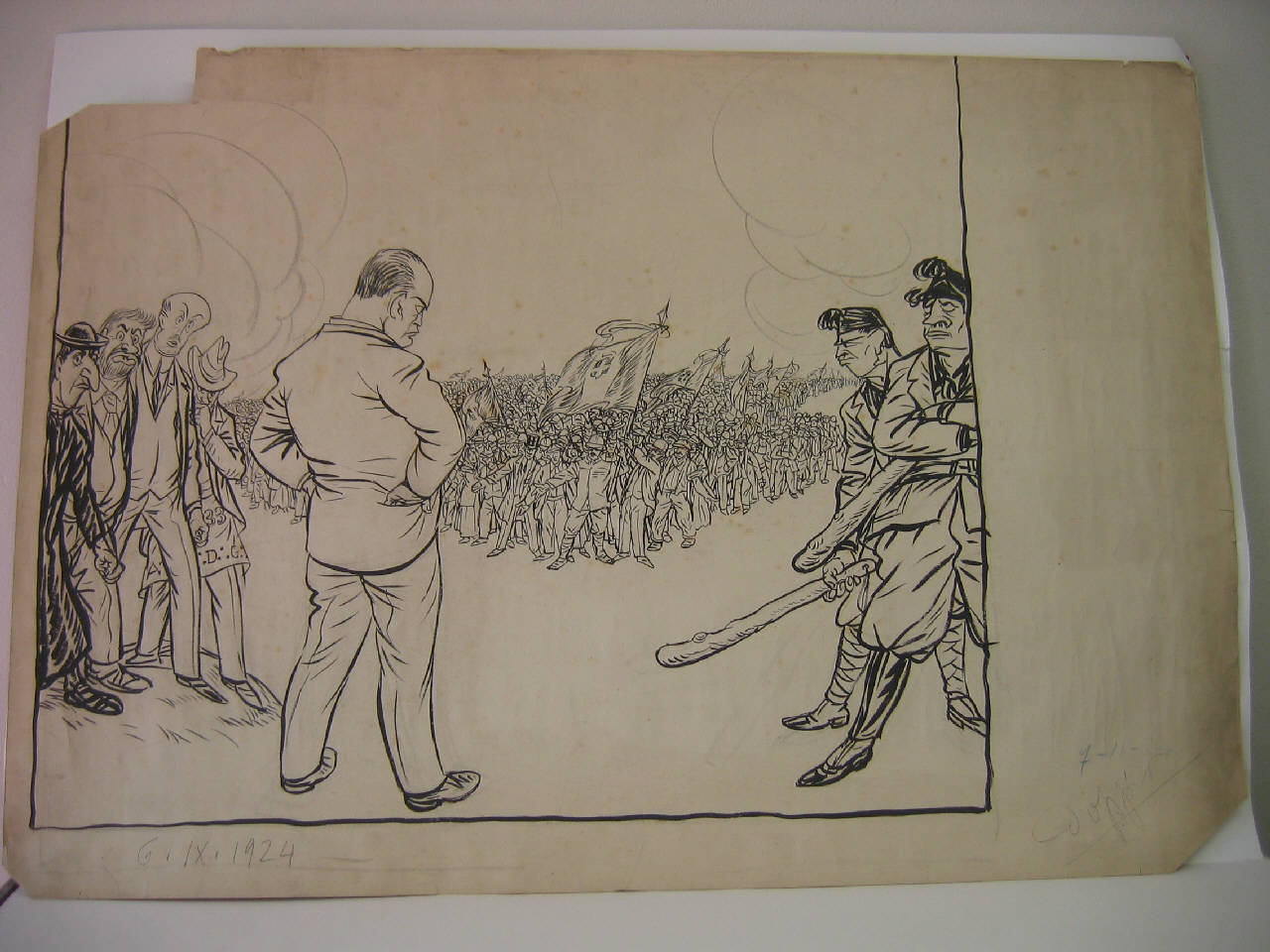 CONSIGLIO DA AMICO. (disegno) di Mazza, Aldo (1924/09/06 - )