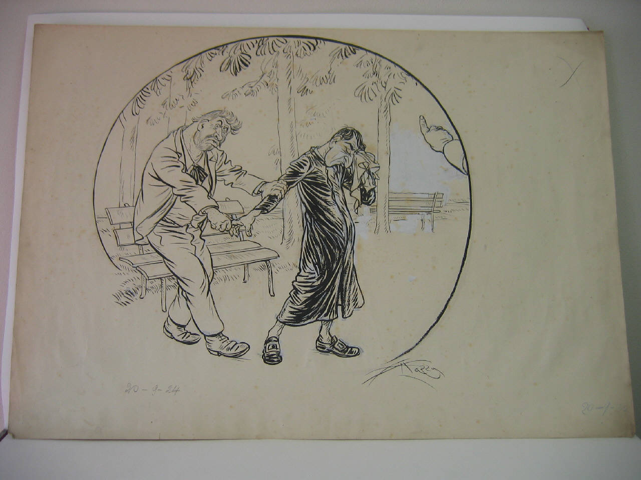 IDILLIO INFRANTO. (disegno) di Mazza, Aldo (1924/09/20 - )