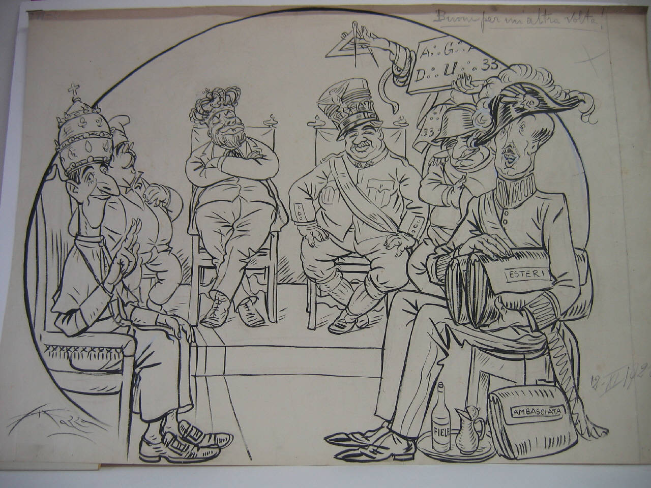 BUONI PER UN'ALTRA VOLTA. (disegno) di Mazza, Aldo (1925/11/12 - )