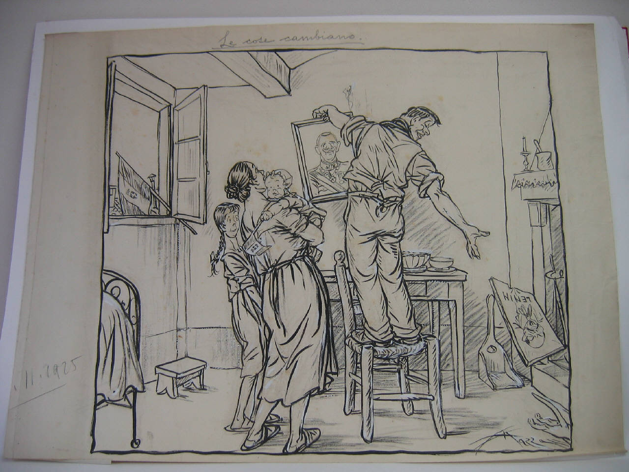 LE COSE CAMBIANO. (disegno) di Mazza, Aldo (1925/11/06 - )