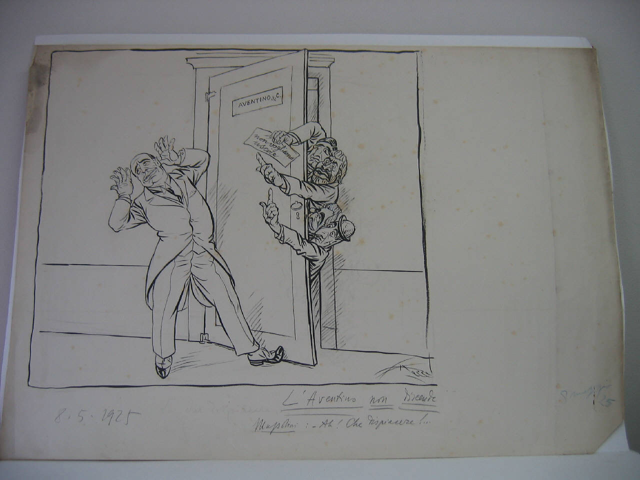 L'AVENTINO NON DISCENDE. (disegno) di Mazza, Aldo (1925/05/08 - )