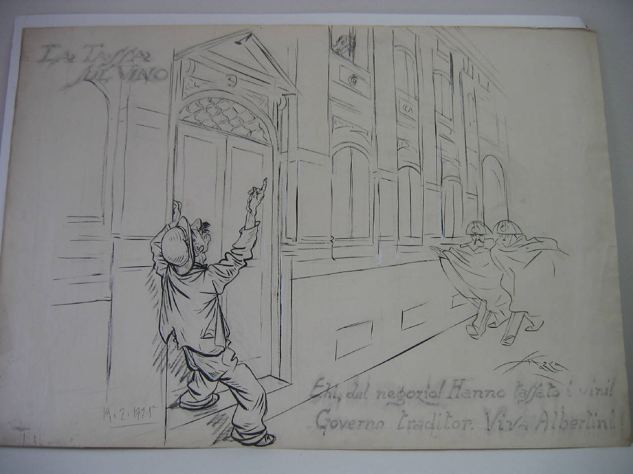 LA TASSA SUL VINO (disegno) di Mazza, Aldo (1925/02/19 - )