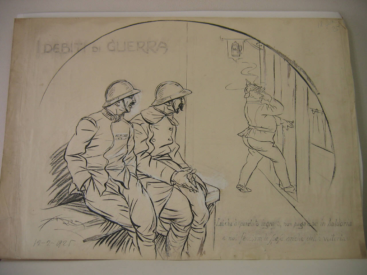 I DEBITI DI GUERRA. (disegno) di Mazza, Aldo (1925/02/12 - )