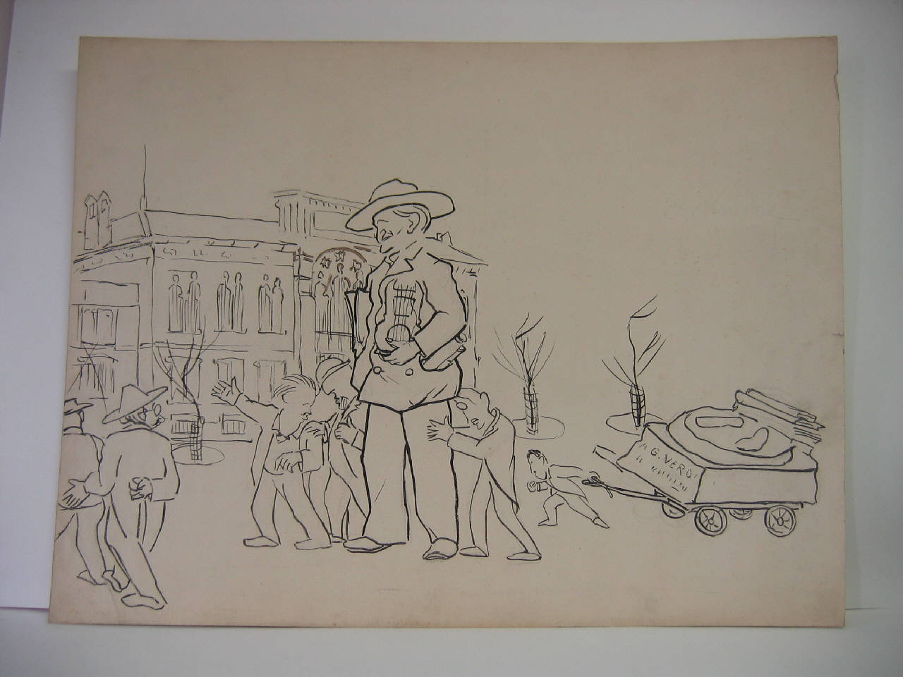 IL MONUMENTO A VERDI (disegno) di Mazza, Aldo (1904/05/08 - )