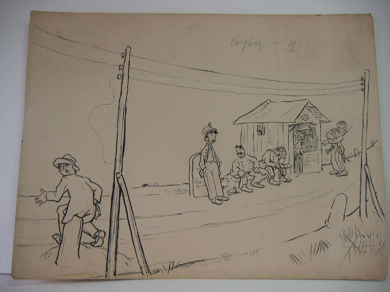 INSEGUIMENTO DI NASI (disegno) di Mazza, Aldo (1904/05/22 - )