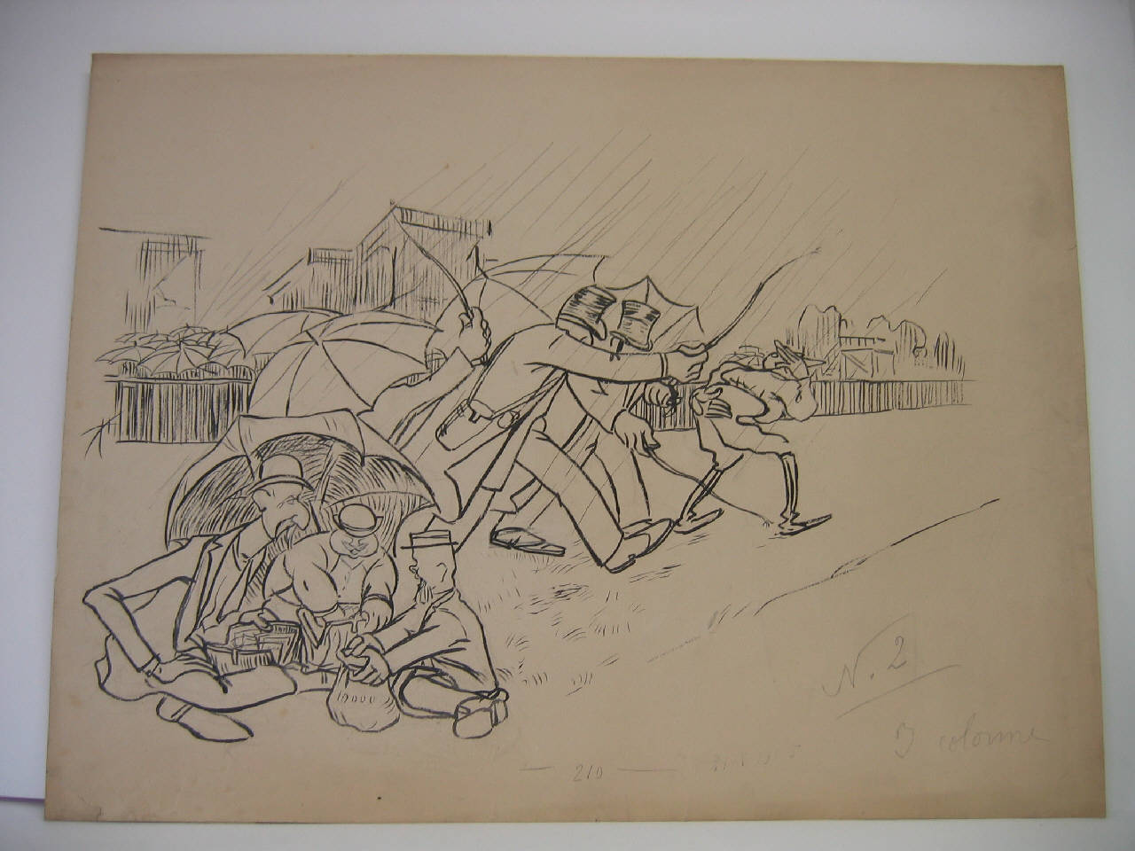 LA CORSA PEL GRAN PREMIO DEL COMMERCIO. (disegno) di Mazza, Aldo (1905/05/21 - )