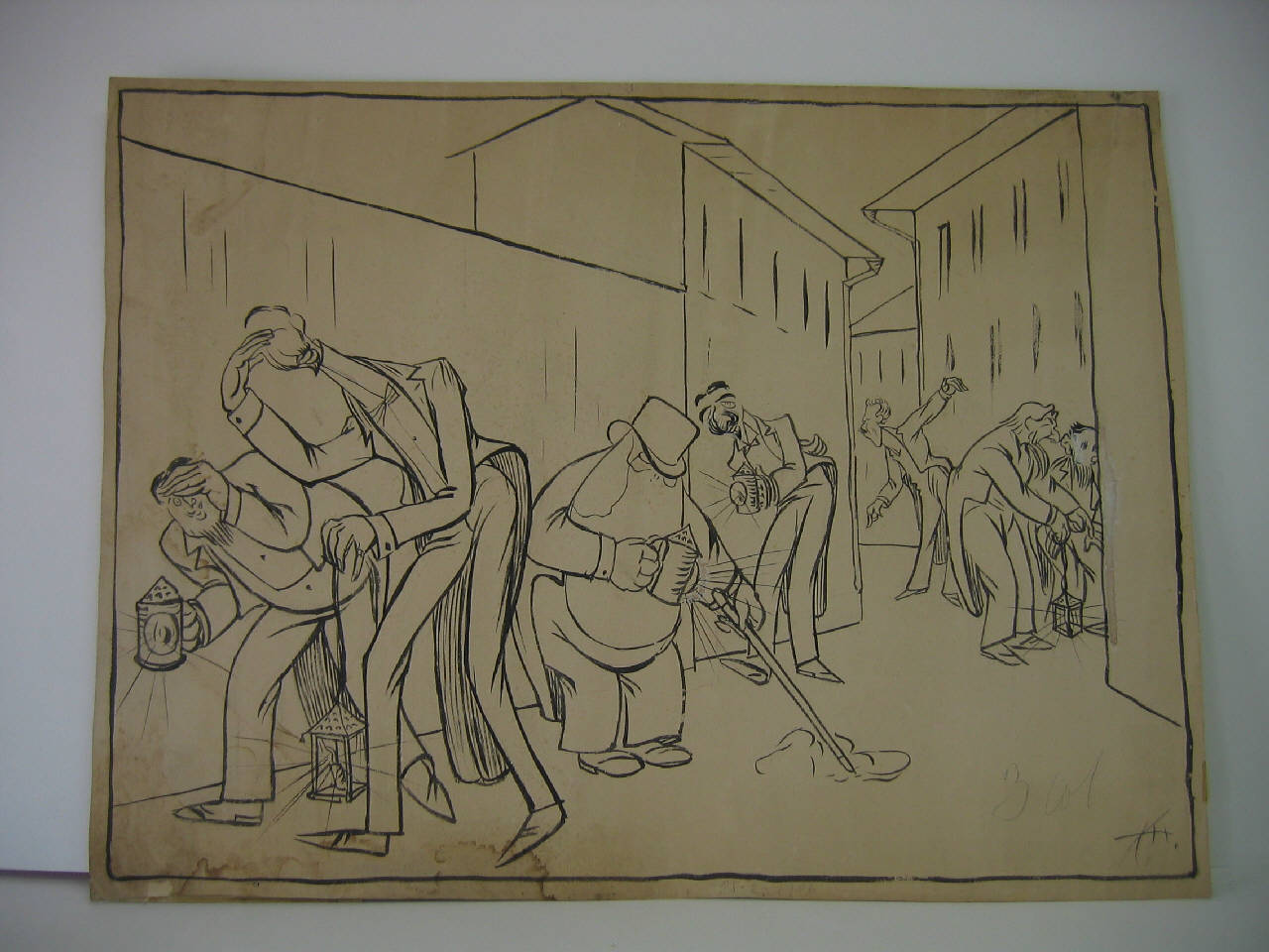 ALLA RICERCA DEI MILIONI PER LA SCALA. (disegno) di Mazza, Aldo (1906/02/25 - )