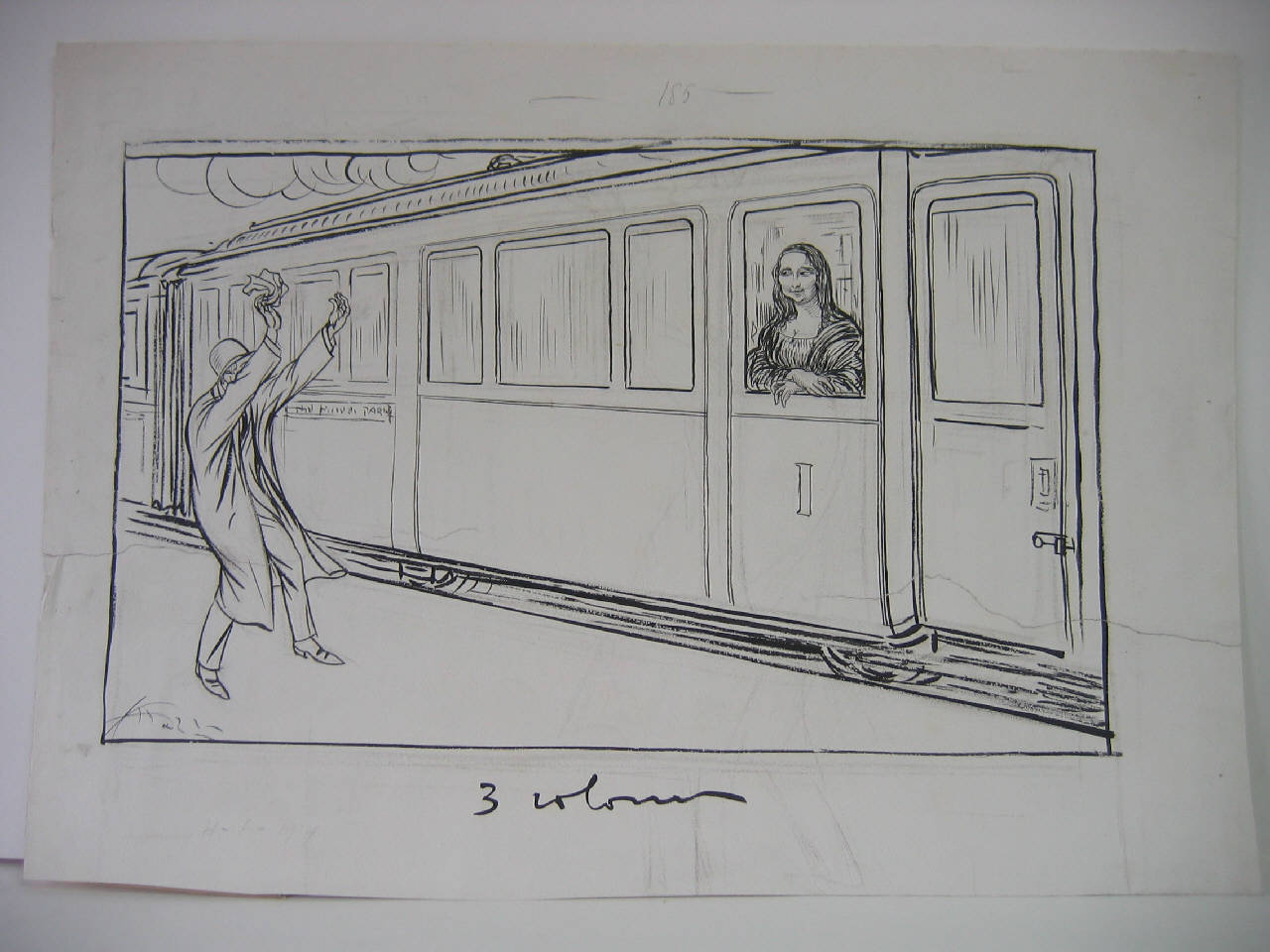 MODIGLIANI A MODANE. (disegno) di Mazza, Aldo (1914/01/04 - )