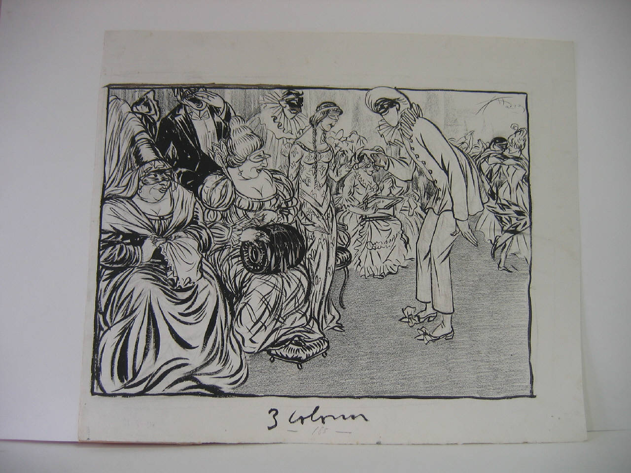 LA GRAN VEGLIA AL MANZONI. (disegno) di Mazza, Aldo (1914/02/22 - )