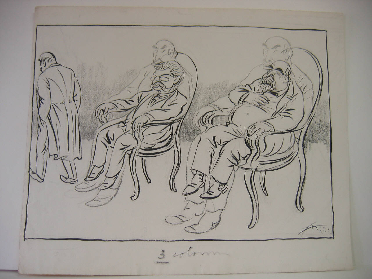 IL SUCCESSORE. (disegno) di Mazza, Aldo (1914/03/15 - )