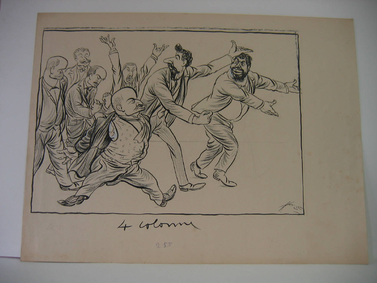 LA PRESA DI PALAZZO MARINO. (disegno) di Mazza, Aldo (1914/06/21 - )