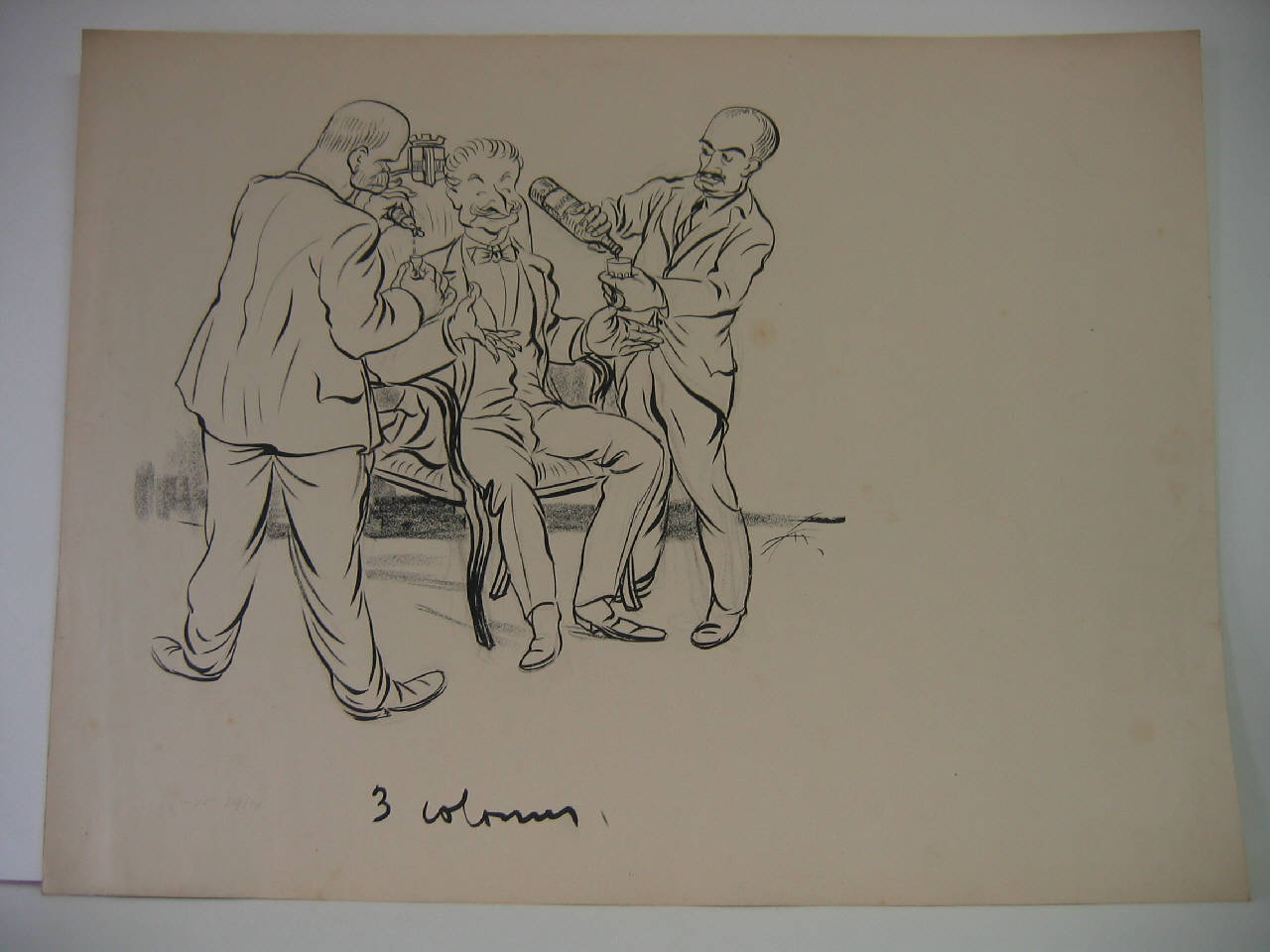 LA DIRETTIVA DEL NUOVO SINDACO. (disegno) di Mazza, Aldo (1914/06/28 - )