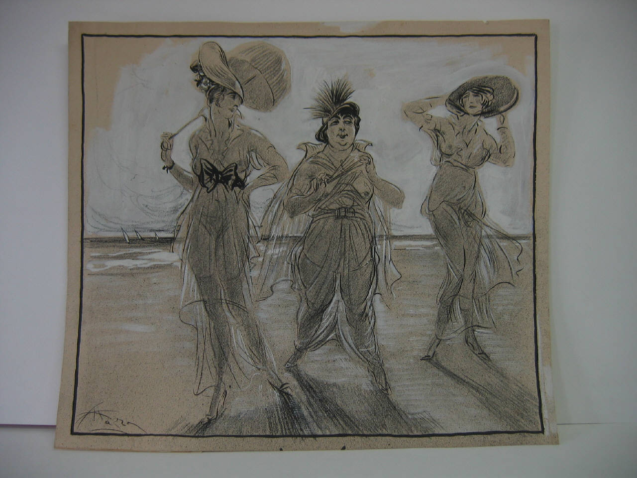 LA MODA AL MARE. (disegno) di Mazza, Aldo (1914/06/28 - )