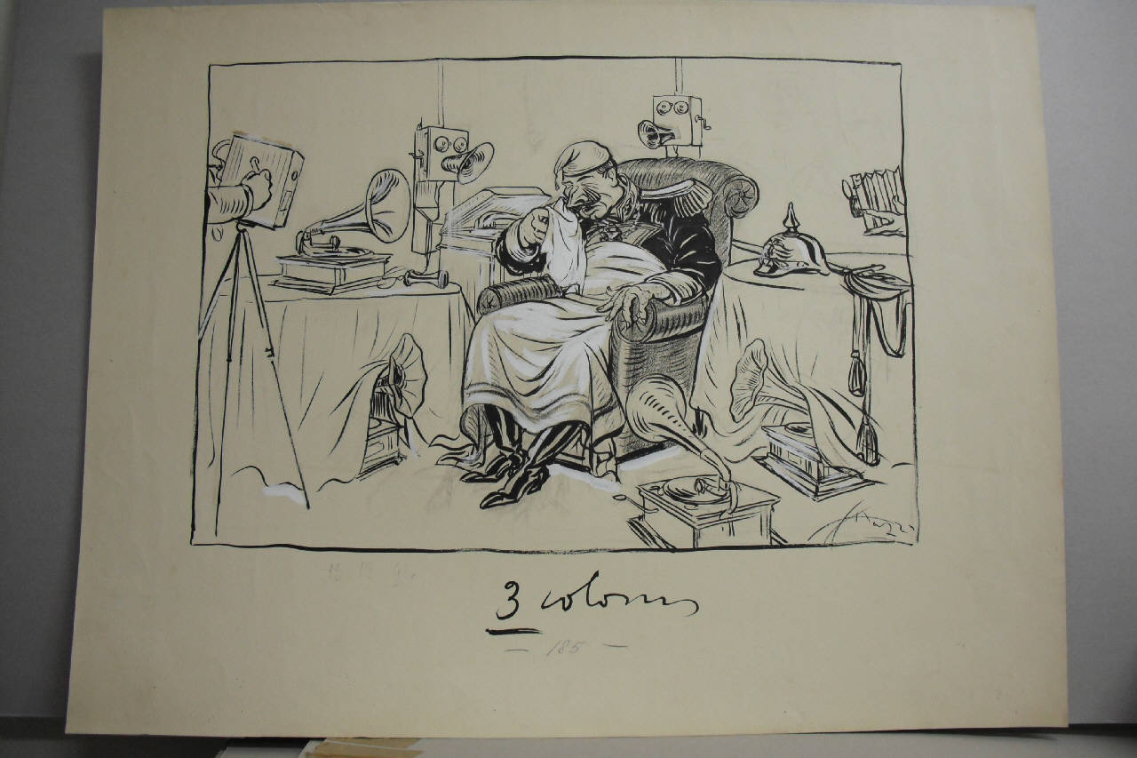 L'INDISPOSIZIONE DEL KAISER. (disegno) di Mazza, Aldo (1914/12/13 - )